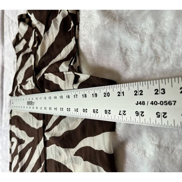 Chico's Womens Zebra Print Sleeveless Button Down Tunic Shirt Dress Size 1 Brown - Picture 6 of 12